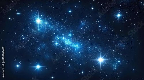 Deep space celestial bodies in a night sky scene.