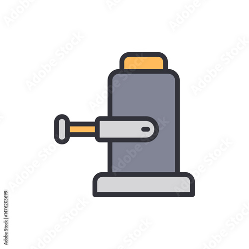 Hydraulic Bottle Jack Equipment Isolated On Transparent Background