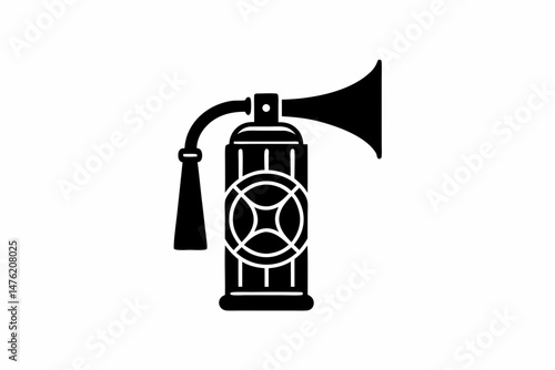 Air Horn Pump silhouette vector illustration