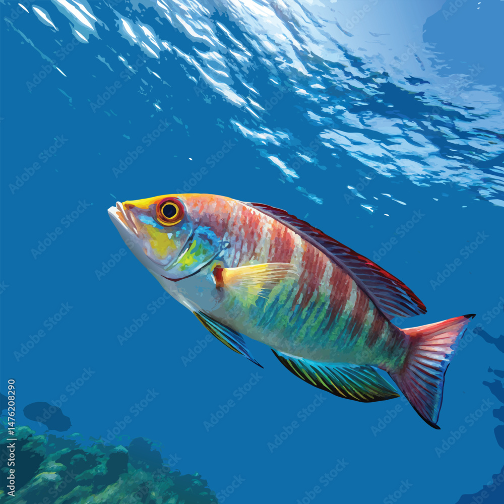 Naklejka premium fish vector