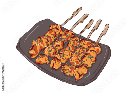 grilled chicken wings Yakitori