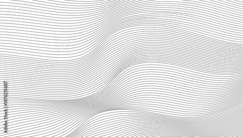 Wallpaper Mural White Abstract Wavy Line Background with Minimal Design Torontodigital.ca