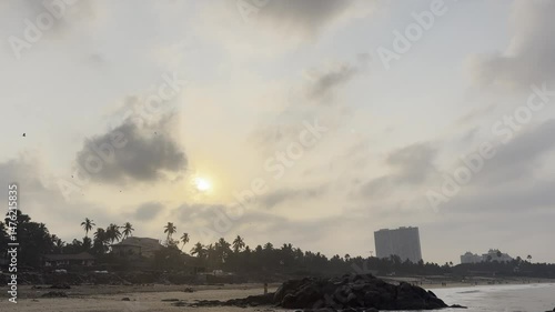 Wallpaper Mural time lapse clouds over the city Torontodigital.ca
