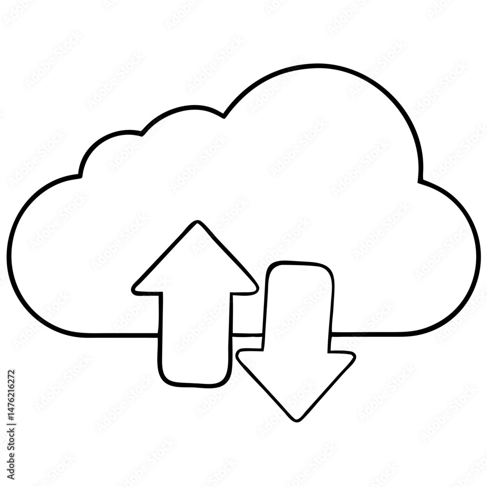 Modern cloud technology servers vector illustration with transparency for design concepts Modern cloud technology servers vector illustration with transparency for design concepts