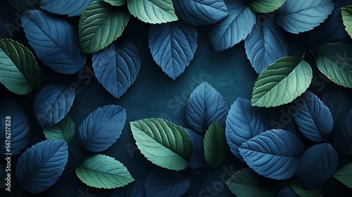 Wallpaper Mural Beautiful nature-inspired dark green leaves wallpaper featuring calming botanical background high resolution picture Torontodigital.ca