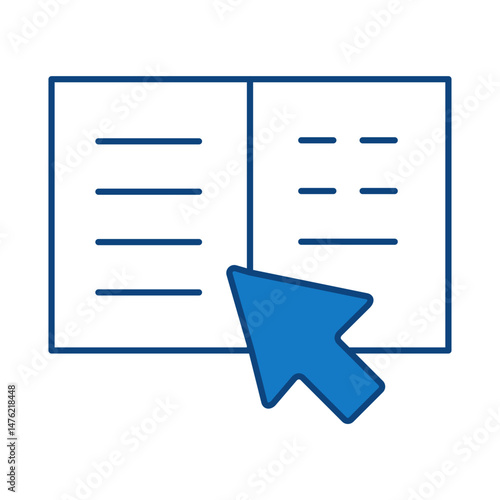 E-Learning Blue Line Icon. Education, Teaching, Online Study Icons Editable Stroke Vector Illustration