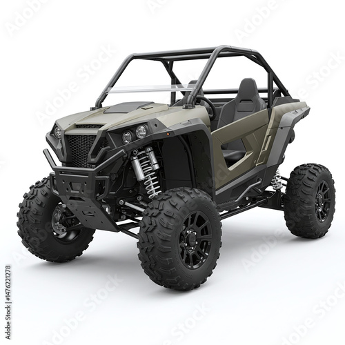 Gray Off-Road Vehicle Mockup on White Background