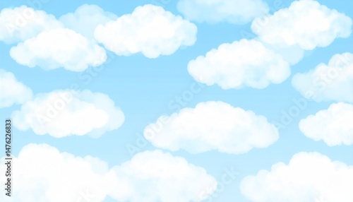 Baby blue & white cloud background