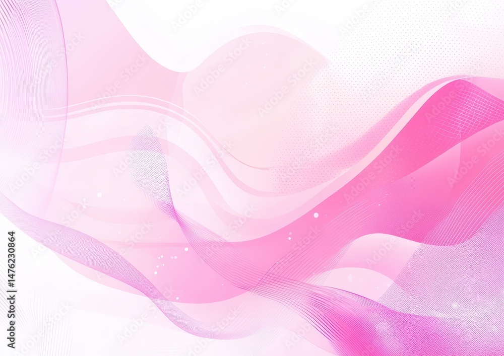 Abstract pink and white flowing wave design Abstract pink and white flowing wave design