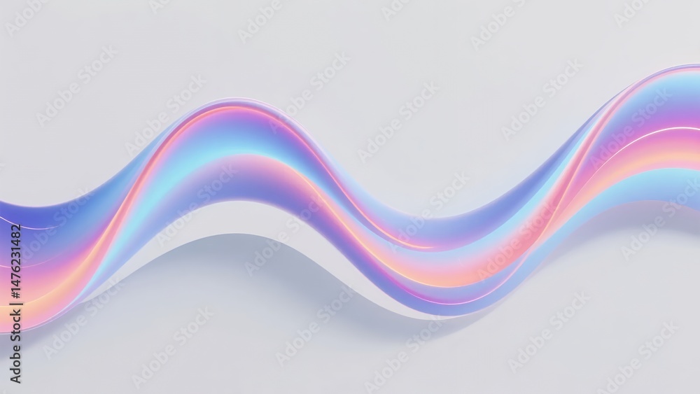Fototapeta premium Abstract Background With Colorful Wave Lines