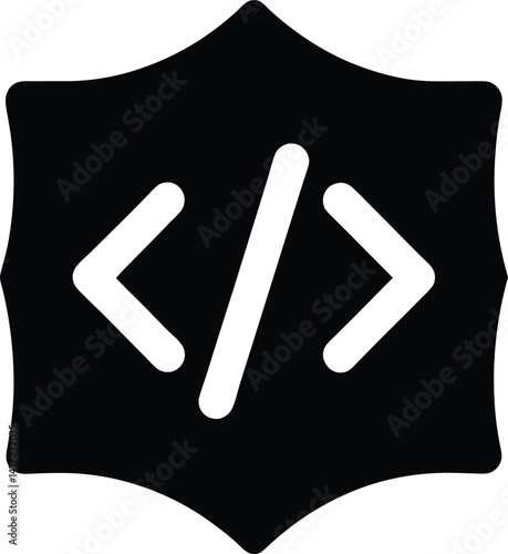 coding brackets icon vector illustration