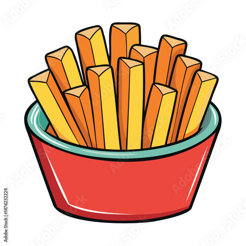 Packaged French fries in many designs.