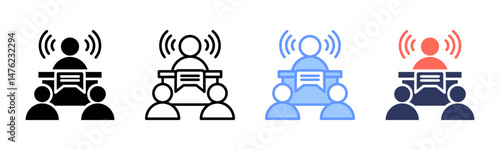 Listening icon sheet multiple style collection