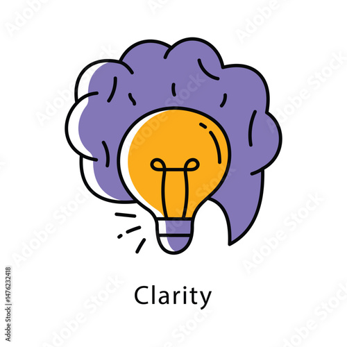 Clarity Vector Filled Outline Style Icon. Eps 10 file
