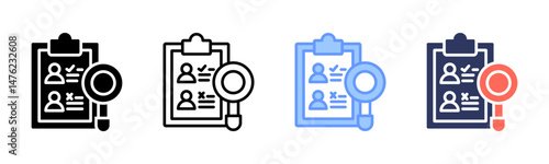 Survey icon sheet multiple style collection