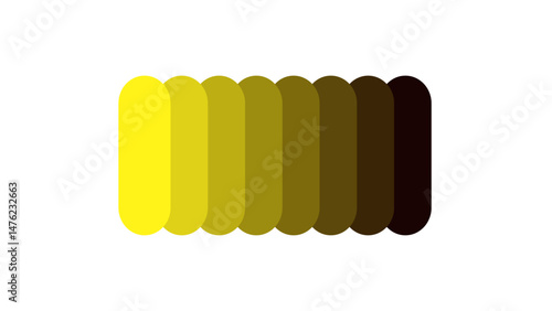 Horizontal yellow to dark gradient bars on black background, simple vector design