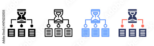 Timeline icon sheet multiple style collection