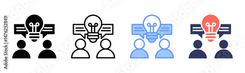 Creative Communication icon sheet multiple style collection