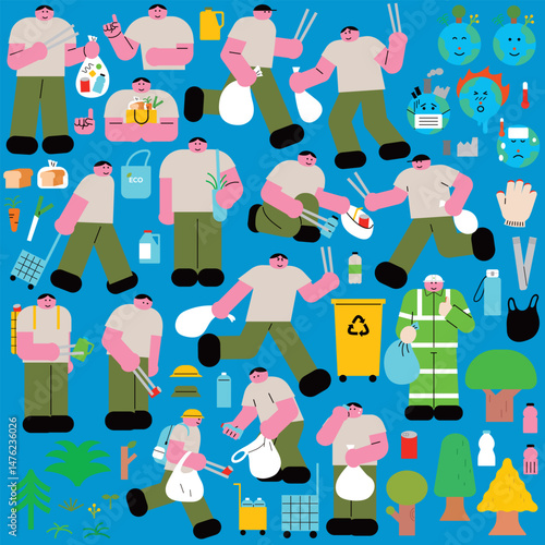 환경보호를 위한 제로웨이스트와 플로깅