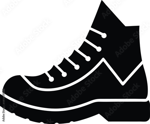 hiking boot icon vector illustration