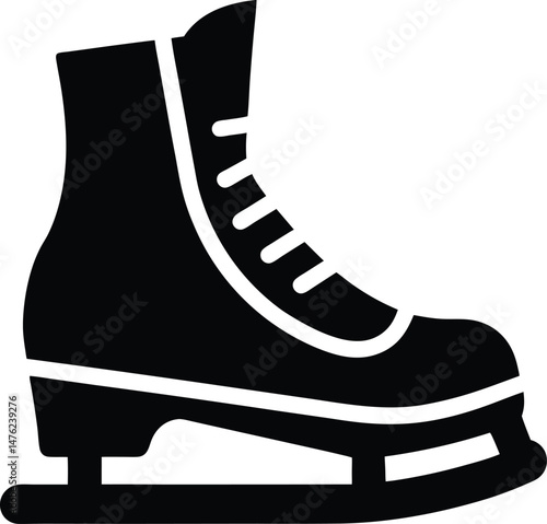 ice skate boot icon vector illustration
