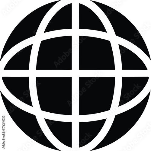 language selector globe icon vector illustration