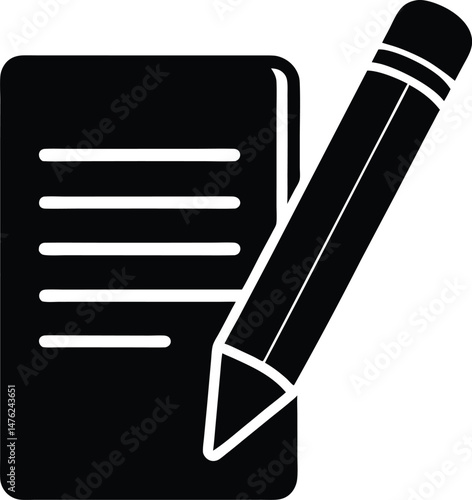 note taking pencil icon vector illustration