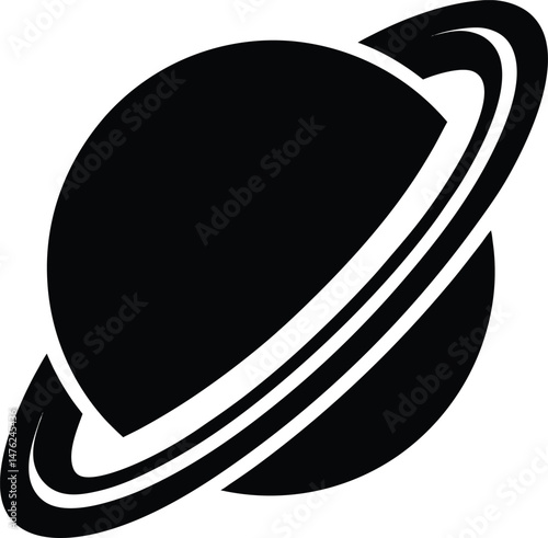 planet ringed icon vector illustration