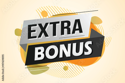 extra bonus word concept vector illustration with lines 3d style for social media landing page, template, ui, web, mobile app, poster, banner, flyer, background, gift card, coupon, label, wallpaper	
