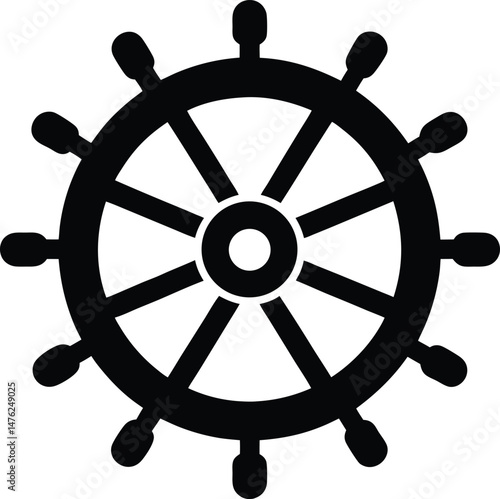 ship wheel helm icon vector illustration