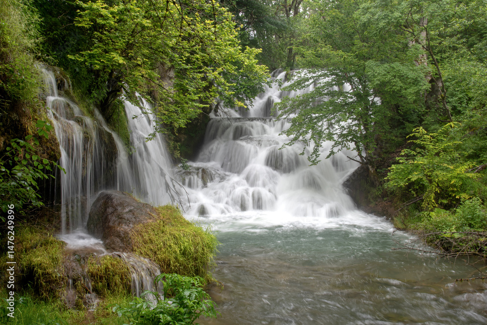 Fototapeta premium Waterfall on the Bereg River in Bosnia and Herzegovina