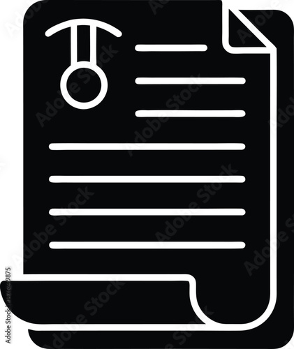 smart legal contract icon vector illustration