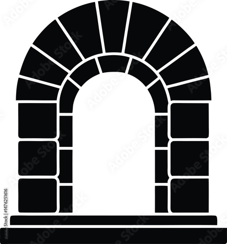 stone arch icon vector illustration