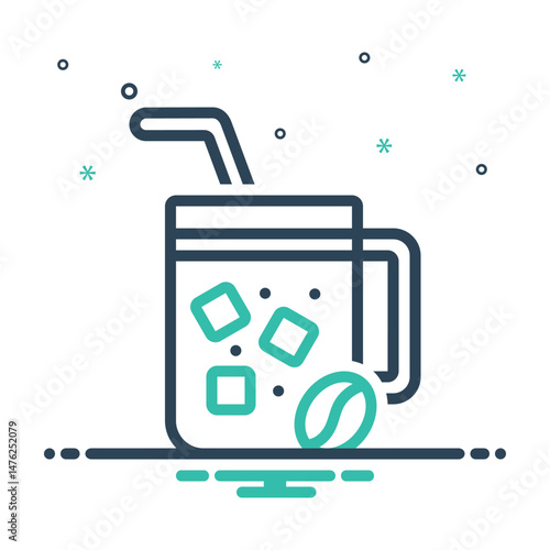 Mix icon for cold coffee