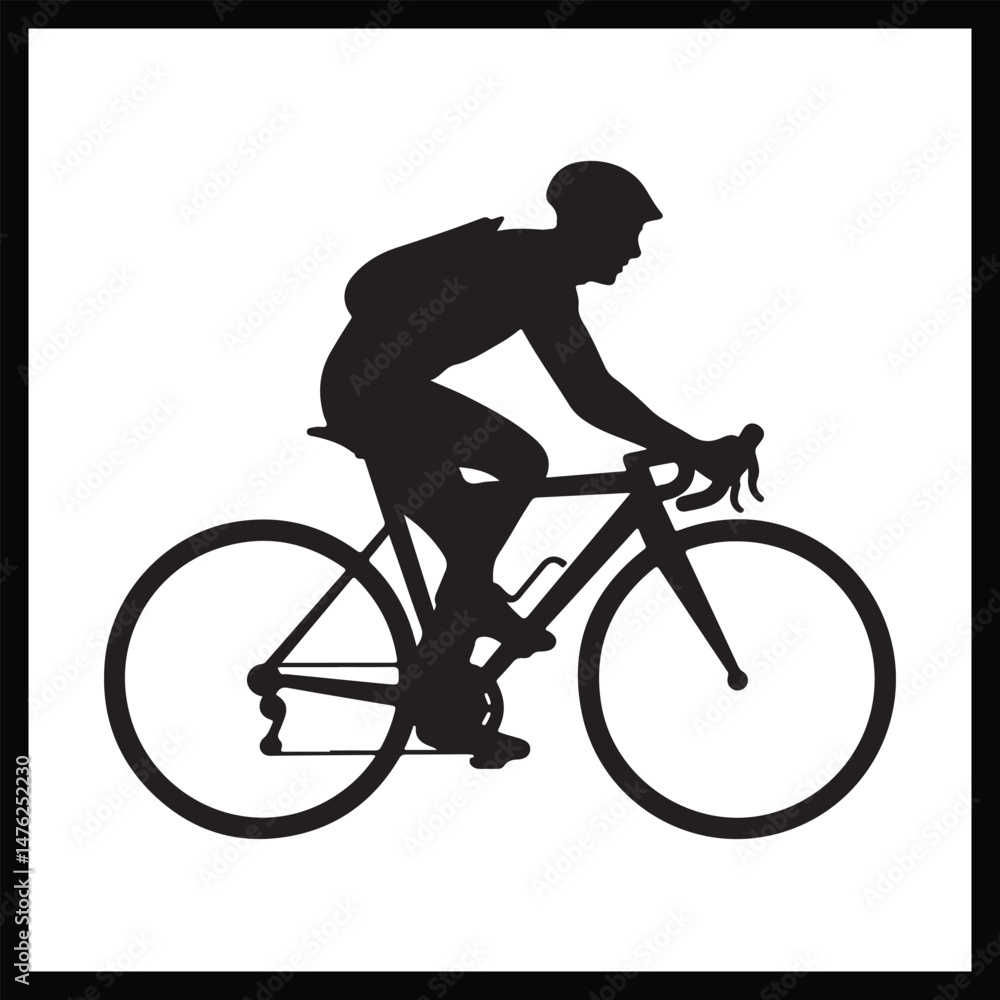Obraz premium Silhouette Cycling clipart