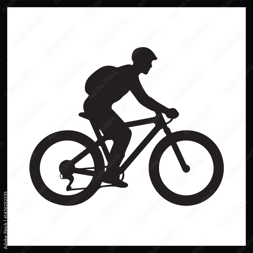 Fototapeta premium Silhouette Cycling clipart