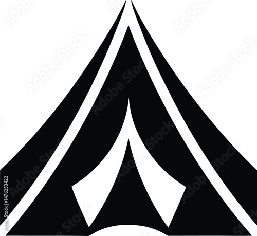Tent Medieval Camp Icon Vector Illustration