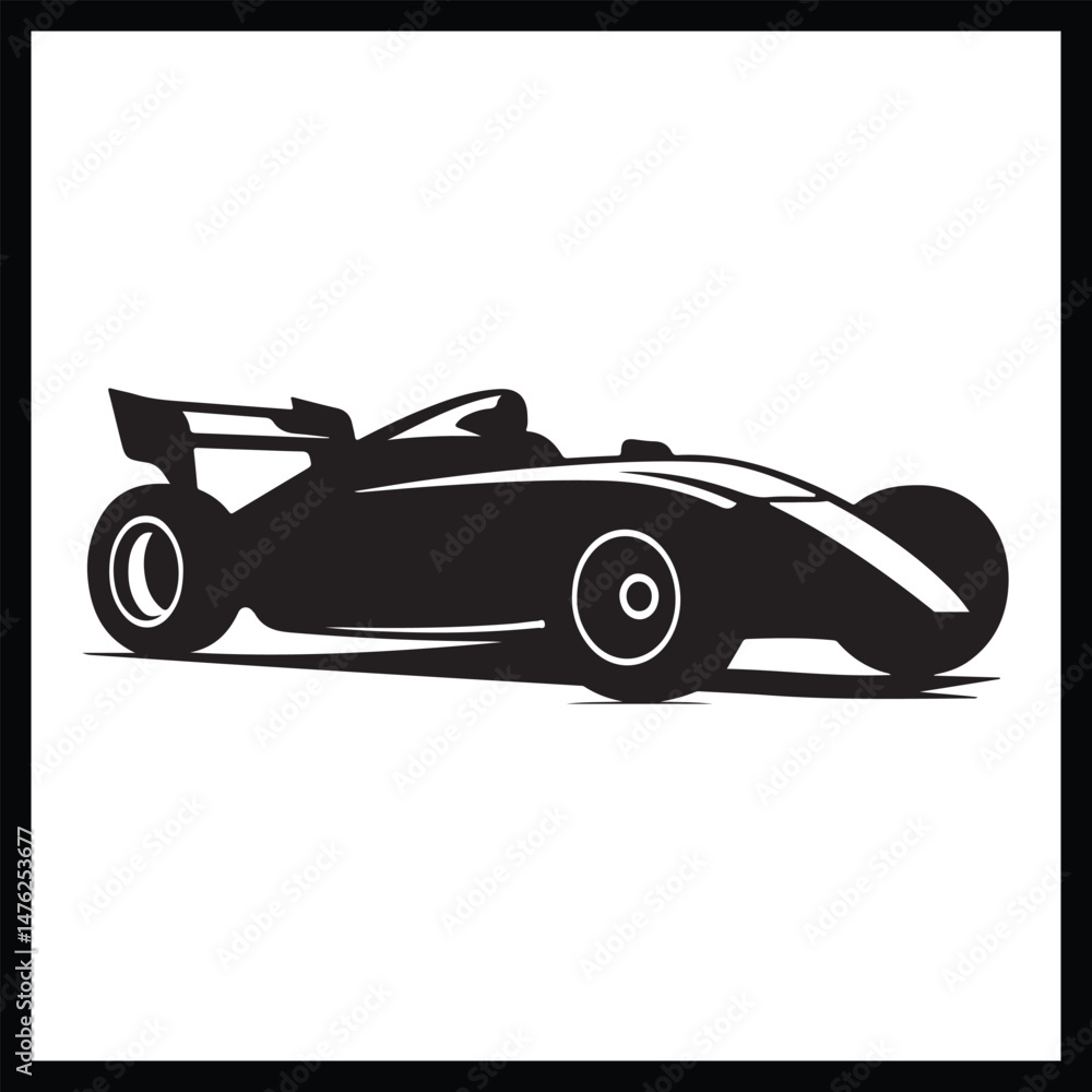Obraz premium Silhouette Motorsports clipart white background