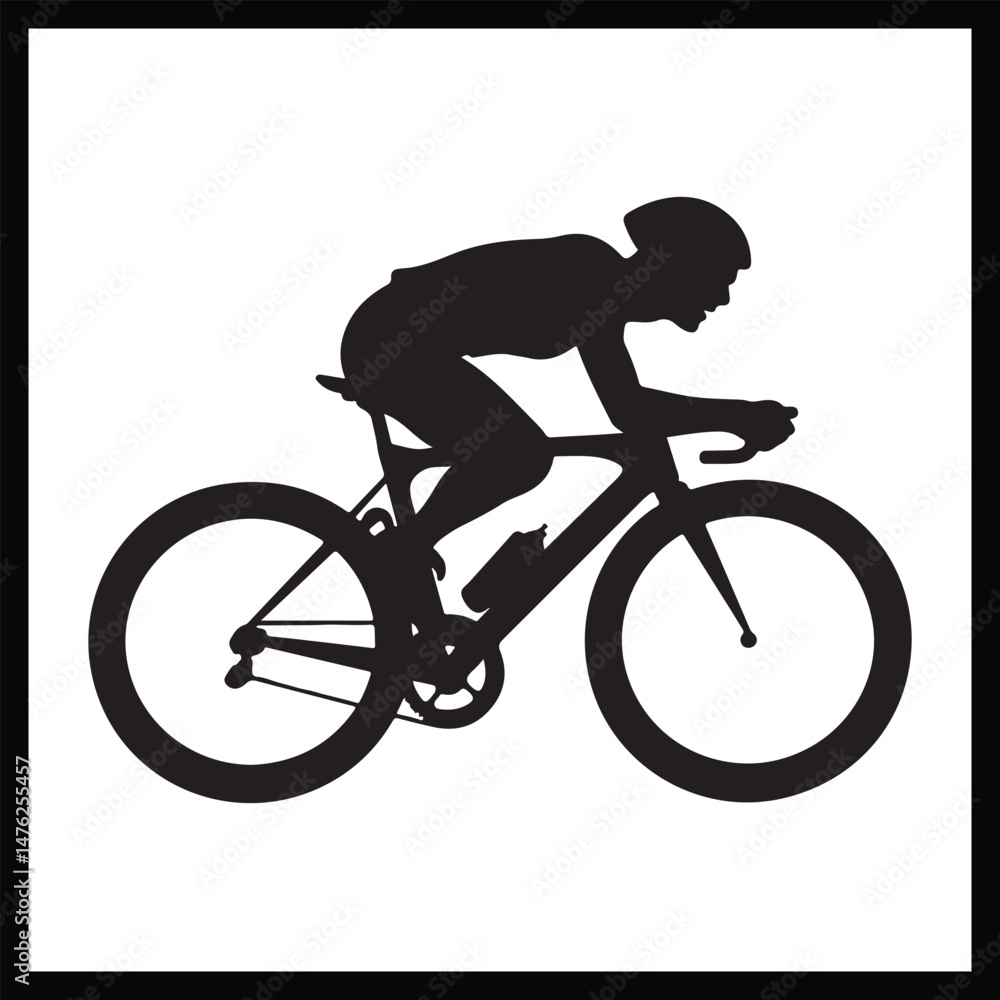 Fototapeta premium Professional Cycling Silhouette Vector