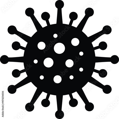 virus microbe icon vector illustration