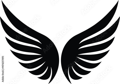 wings spread icon vector illustration