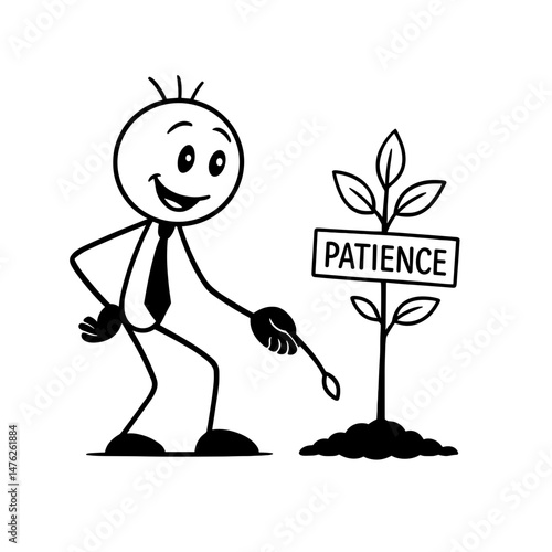 Growing patience — symbol of long-term thinking and calm