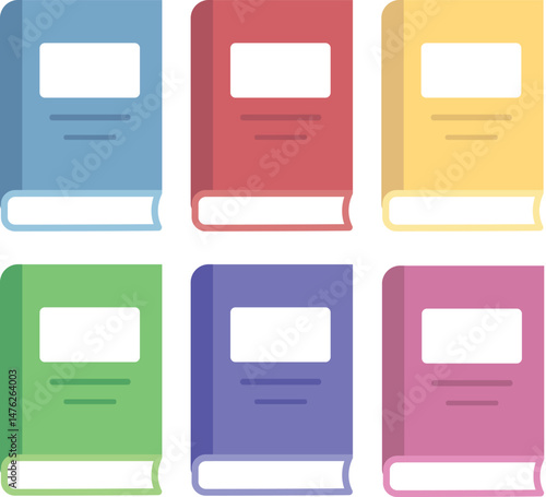 Assortment of colorful books, ideal for educational and literary themes