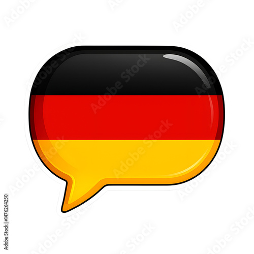 Free Download German flag speech bubble icon design - GFXLoad