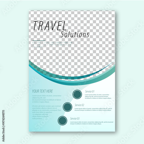 Modern poster travel flyer design template bundle. Editable tour poster template