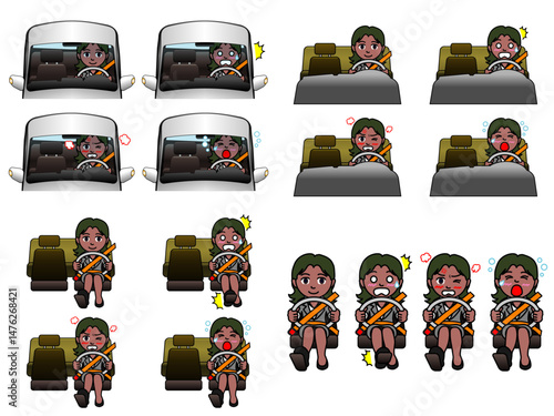 壱A：運転表情集 多国籍女性Bまとめ CS3