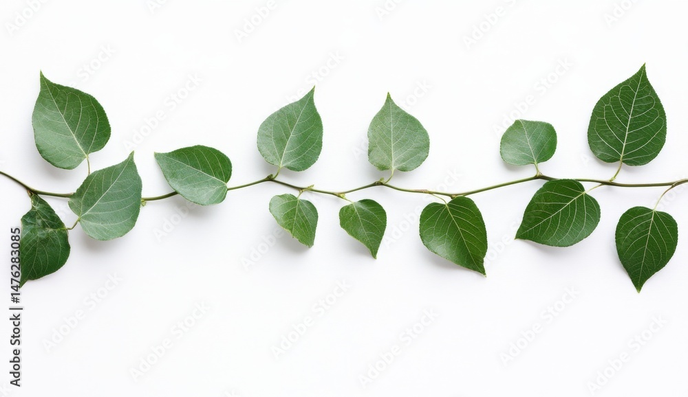 Fototapeta premium Fresh green leaves on a branch