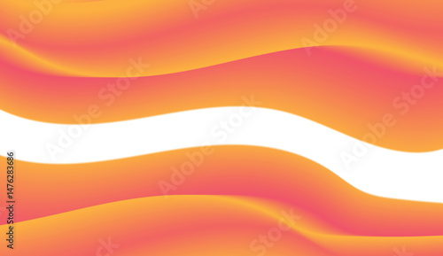 Abstract Gradient Waves in Orange and Yellow