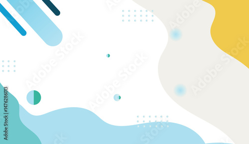 Abstract Composition of Soft Shapes and Colors