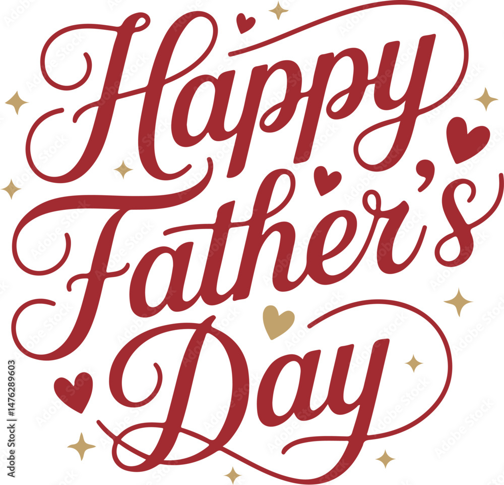 Happy Father's Day Typography with Red Hearts – Handwritten Calligraphy Design, Father's Day Calligraphy Text with Heart Icons – Holiday Greeting Vector, Father’s Day Quote in Elegant Script – Holiday Happy Father's Day Typography with Red Hearts – Handwritten Calligraphy Design, Father's Day Calligraphy Text with Heart Icons – Holiday Greeting Vector, Father’s Day Quote in Elegant Script – Holiday